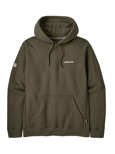 Patagonia Unisex Fitz Roy Icon Uprisal Hoody Sweatshirt, Grün (Basin Green), XL von Patagonia