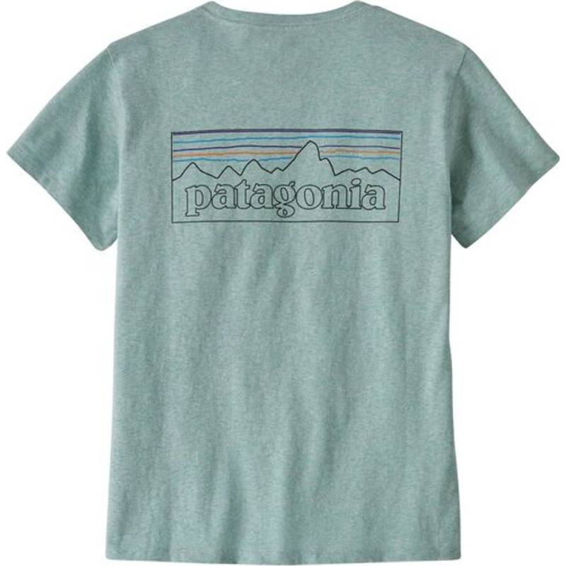 Patagonia W's P-6 Logo Responsibili Damen T-Shirt p-6 outline: virtually blue XL von Patagonia