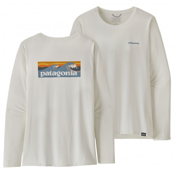 Patagonia - Women's L/S Cap Cool Daily Graphic Shirt Waters - Longsleeve Gr XL grau von Patagonia
