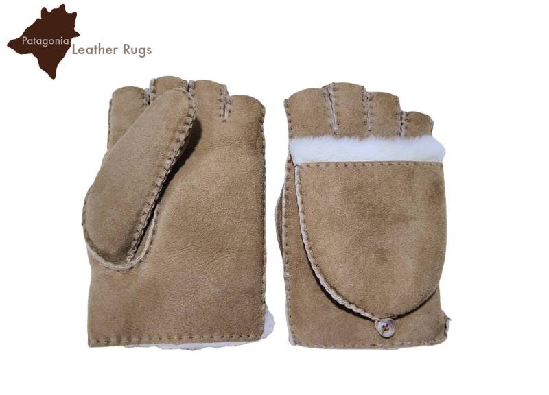 Handschuhe - Herren-Halbfinger-Lammfellhandschuhe Mit Schutz Autofahrerhandschuhe Sms-Handschuhe Flip-Fäustlinge Ohne Finger Handschuhe - Herren-Halbfinger-Lammfellhandschuhe Mit Schutz Autofahrerhandschuhe Sms-Handschuhe Flip-Fäustlinge Ohne Finger von PatagoniaLeatherRugs