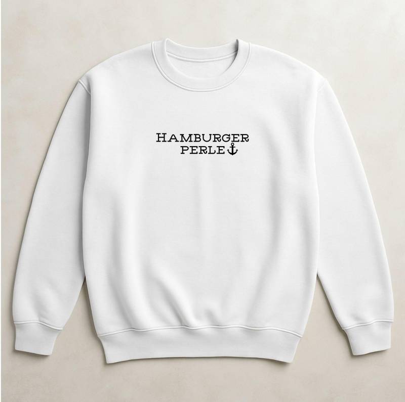 Hamburger Perle Sweatshirt | Moin Hamburg Geschenk Heimat Stadt Shirt Dialekt Lokal Souvenir Städtetrip Anker von PatasticDesigns