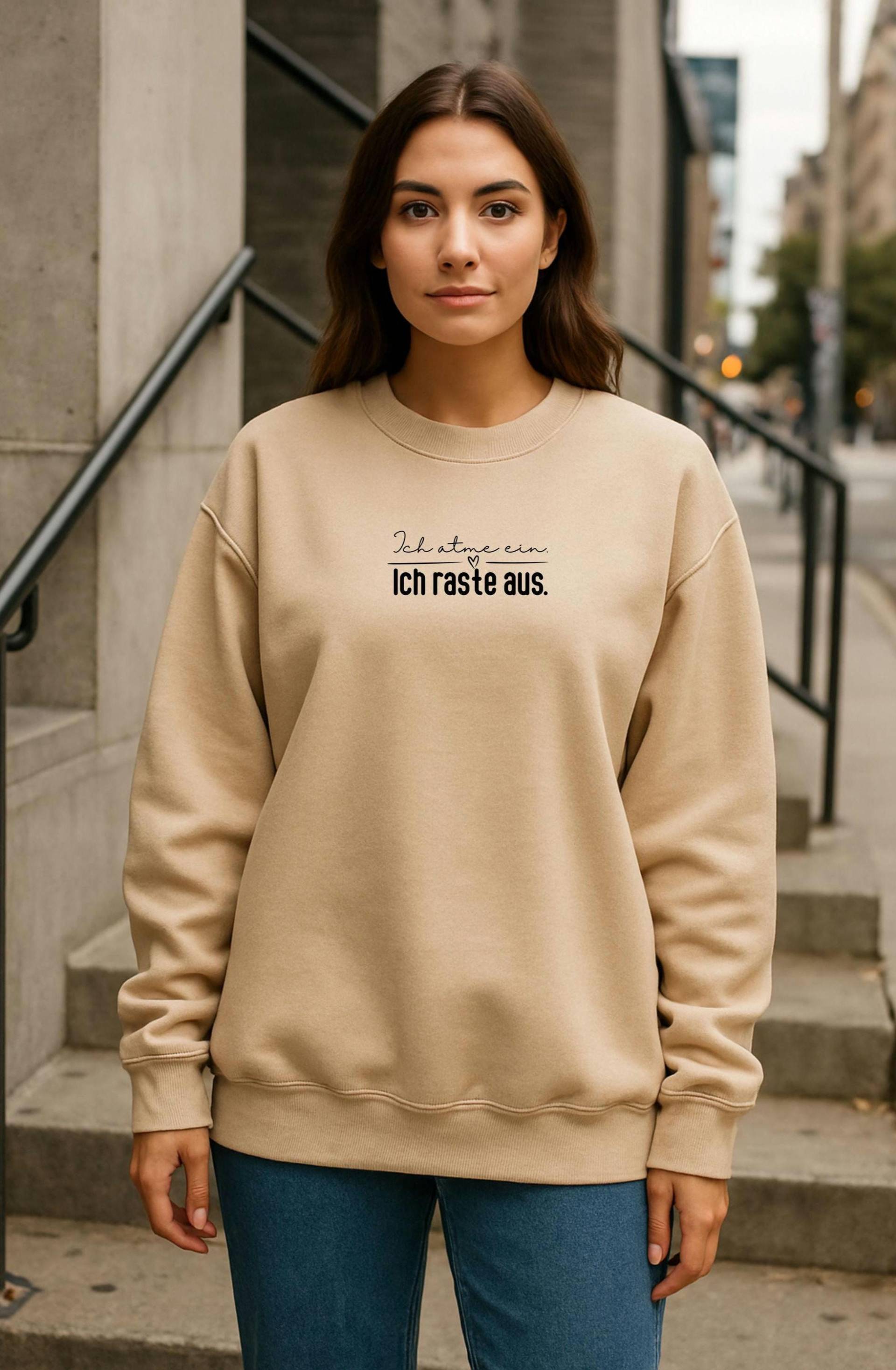 Namaste Sweatshirt | Yoga Pullover Aus Bio-Baumwolle Gildan 18000 Achtsamkeit & Spiritualität Mode Kleidung Geschenk von PatasticDesigns