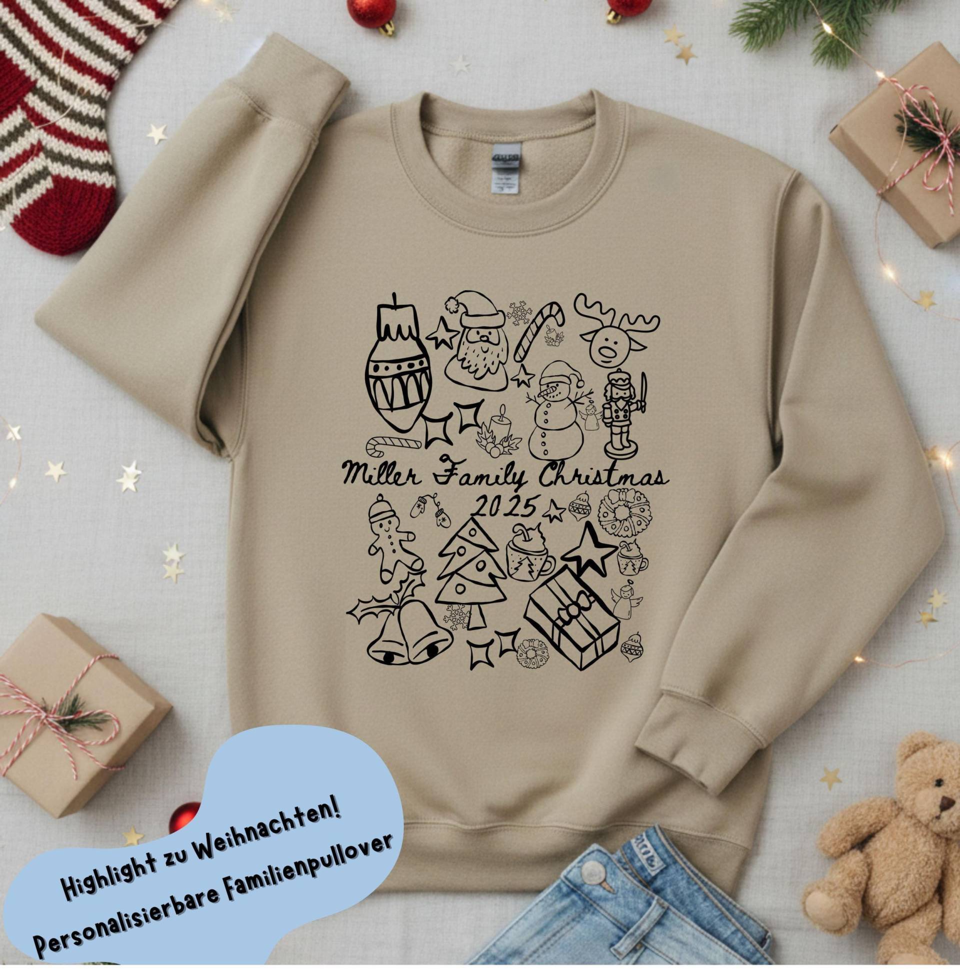 Personalisierter Mama Papa Pullover Als Weihnachtsgeschenk 2025 | Hoodie Für Die Ganze Familie Weihnachtspullover Matching Familienpulli von PatasticDesigns