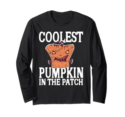 Coolster Kürbis Lustiger Halloween Patch Look Langarmshirt von Patch Kürbis Humor Herbst Kostüm Idee