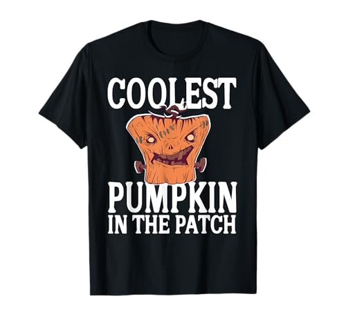 Coolster Kürbis Lustiger Halloween Patch Look T-Shirt von Patch Kürbis Humor Herbst Kostüm Idee