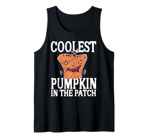 Coolster Kürbis Lustiger Halloween Patch Look Tank Top von Patch Kürbis Humor Herbst Kostüm Idee