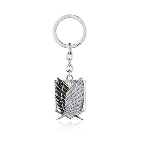 Patch Nation Anime Shingeki No Kyojin Metall Pin Runder Keychain Schlüsselring (Titan Schwarz) von Patch Nation