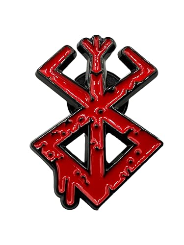 Patch Nation Anstecknadel aus Metall, Motiv: Berserker der Marke des Opfers, nordische Rune, Wikinger, Metall-Brosche, 25mm Wide 30mm High, Aluminium von Patch Nation