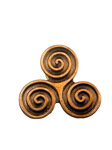 Patch Nation Keltische Dreifachspirale Triskelion Metall Pin Badge Brosche, 30mm Wide 30mm High, Aluminium von Patch Nation