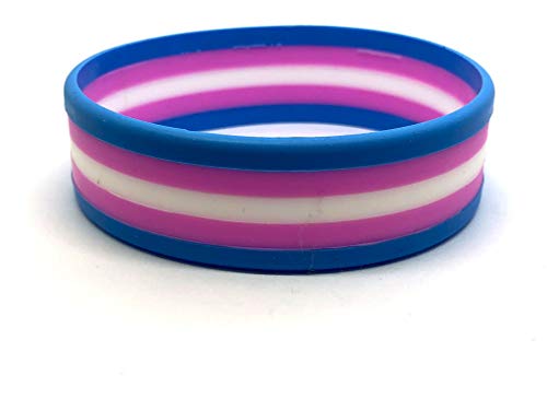 Patch Nation Trans Transgender Gay Pride Lesbian LGBT Flagge Silikon Armbänder von Patch Nation