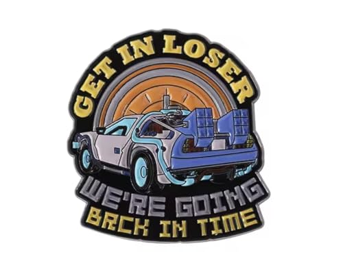 Patch Nation Metall-Brosche "Get in Loser", Motiv: Filmautos, 35mm x 30mm, Aluminium Patch Nation Metall-Brosche "Get in Loser", Motiv: Filmautos, 35mm x 30mm, Aluminium von Patch Nation
