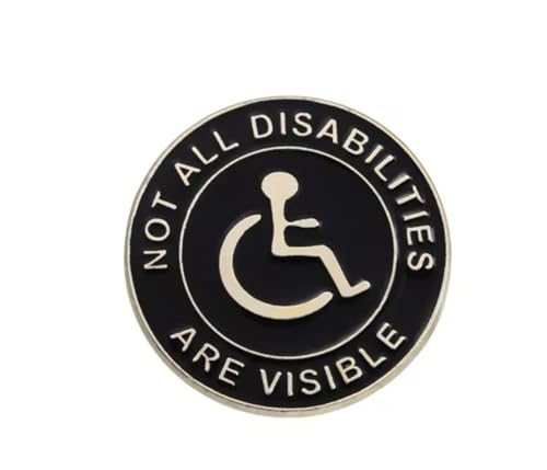 Patch Nation Metall-Brosche "Not All Disabilities are Visible", 30mm Diameter, Aluminium von Patch Nation