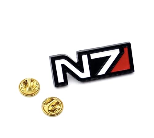 Patch Nation N7 Metall-Anstecknadel, Cosplay-Brosche, 45mm x 16mm, Aluminium von Patch Nation