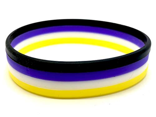 Patch Nation Non Binary Nonbinary Gay Pride Lesbian LGBT Flagge Silikon Armbänder von Patch Nation