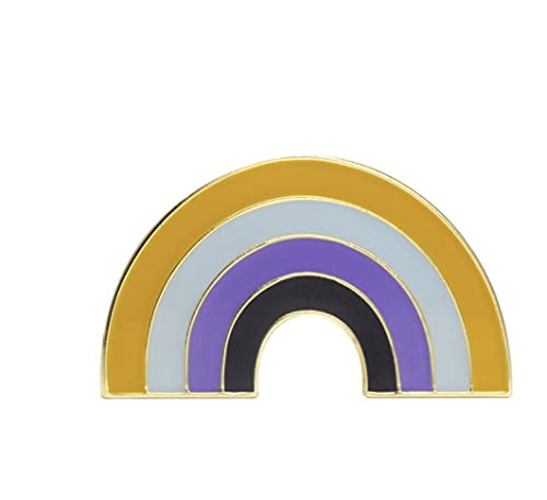 Patch Nation Nonbinary Regenbogen-Flagge LBGT Flagge Metall Pride Brosche Pin Badge von Patch Nation