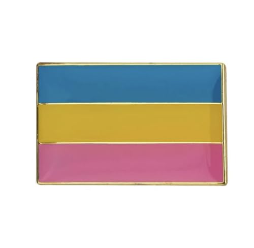 Patch Nation Pansexual Pan Pride LGBT LGBTQ+ Flagge, Metall-Brosche, 25mm x 15mm, Aluminium von Patch Nation