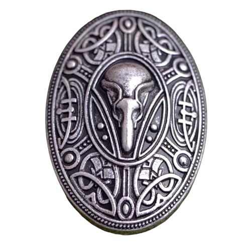 Patch Nation Rabe Wikinger Viking Nordische Rune Metal Pin Fan Badge Brosche (Silber) von Patch Nation
