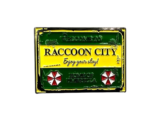 Patch Nation Raccoon City Enjoy Your Stay Metall Cosplay Pin Anstecknadel Brosche, 35mm x 25mm, Aluminium von Patch Nation
