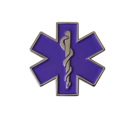Patch Nation Sanitäter Stern des Lebens Lila Metall Badge Pin Pins Radfahrer Anstecker Broschen von Patch Nation