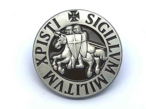 Patch Nation Sigillum Militum Xpisti Ritter Templer Kreuzritter Runde Revers Pin Badge von Patch Nation