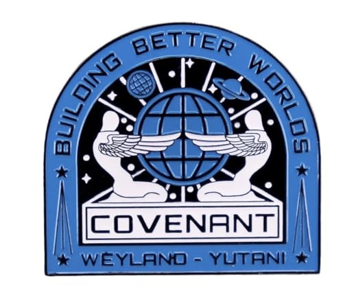 Patch Nation USCSS Covenant Crew Emblem Alien Weyland Yutani Metall Cosplay Pin Badge Brosche, 45mm Wide 45mm High, Aluminium von Patch Nation