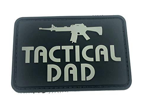 Tactical Dad Grau Morale Patch PVC Airsoft Paintball Klett Emblem Abzeichen von Patch Nation