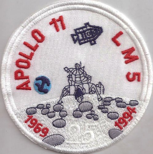 LM5 Apollo 11 LM Mondlandung Moon Landing Aufnäher 1969-1994 25 Years von Patch