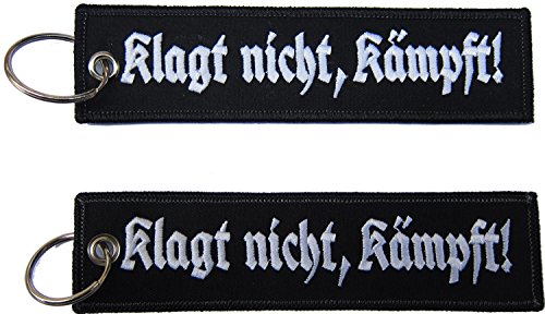 Patch Klagt Nicht kämpft Odin Thor Biker Aufnäher gestickter Schlüsselanhänger von Patch