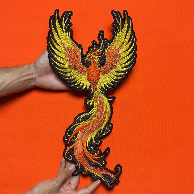 Gestickter Phoenix Patch Feuervogel Art Back Patch Zum Aufbügeln von Patch2Maa