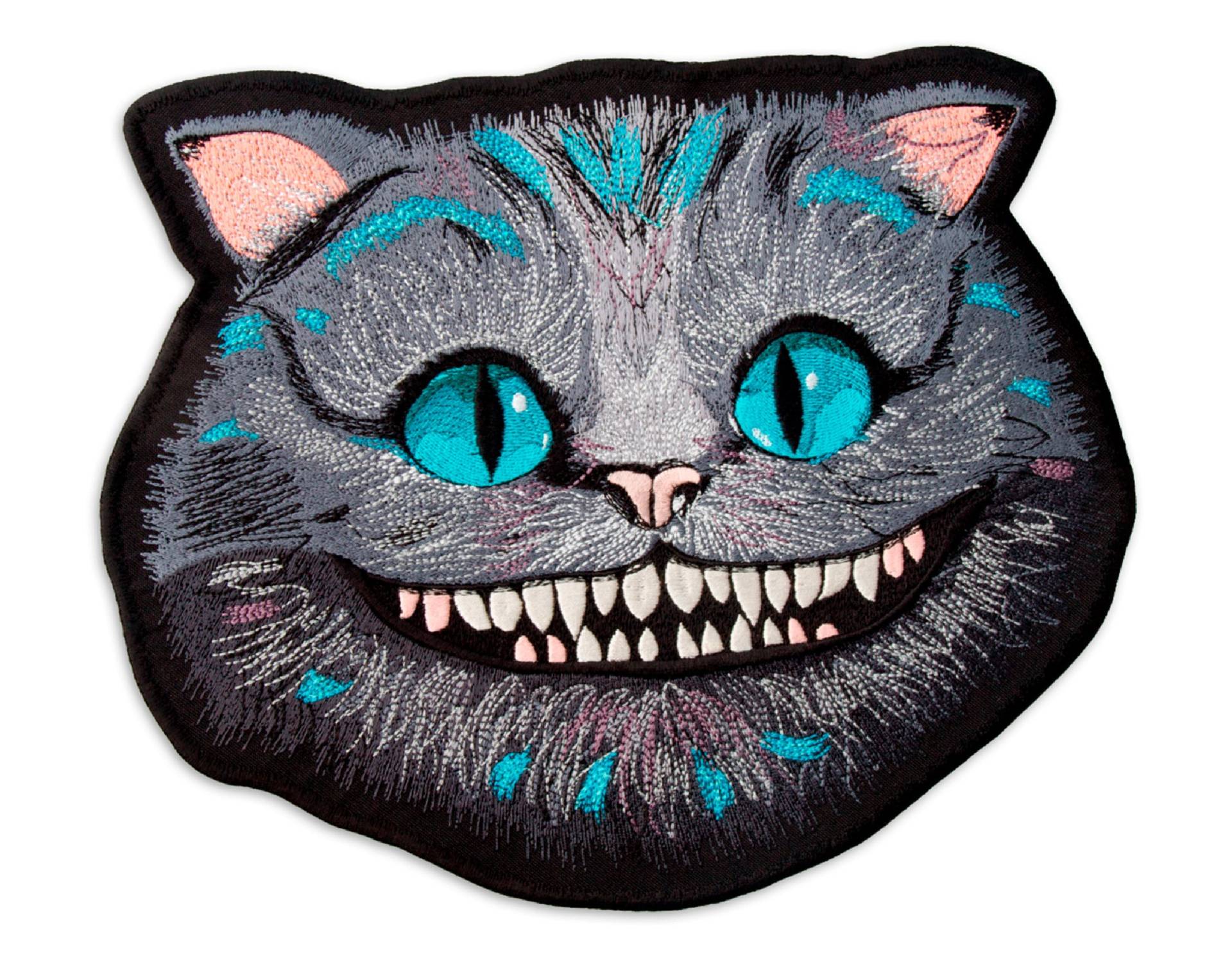 Cheshire Cat Großer Aufnäher, Cartoon Film Märchen Charakter, Besticktes Eisen/10, 8 X 9, 1 Zoll von PatchManCreations