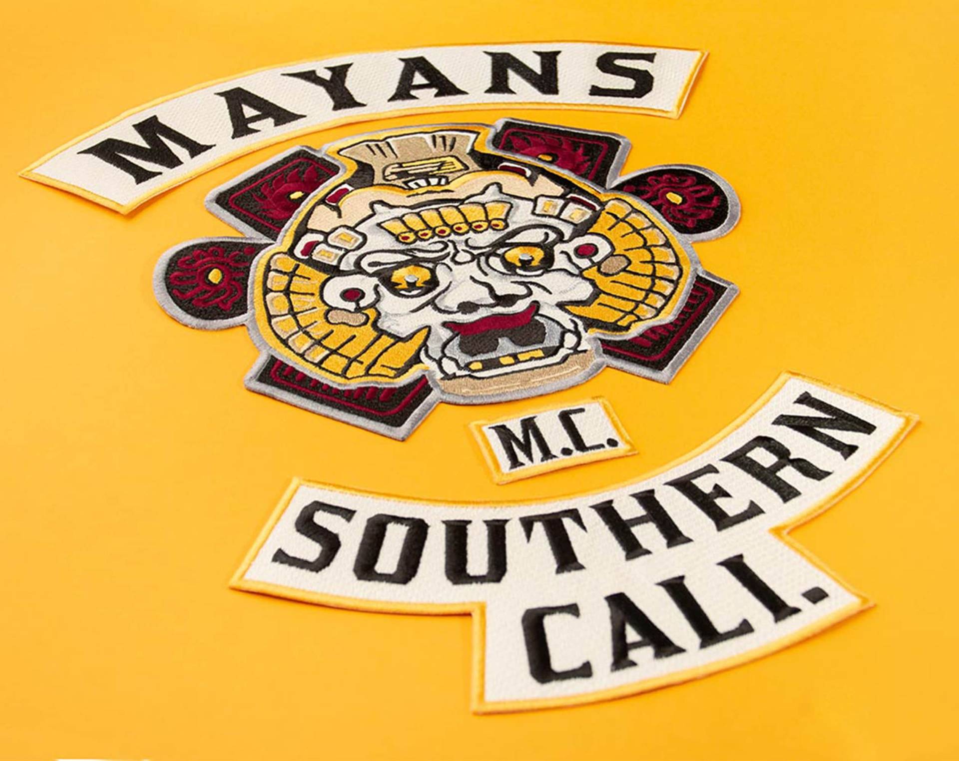 Mayans Mc Großer Aufnäher, Southern Cali Biker Gang Rückenjacke Emblem, Bügelbild/ Aufnäher in 2 Farben von PatchManCreations