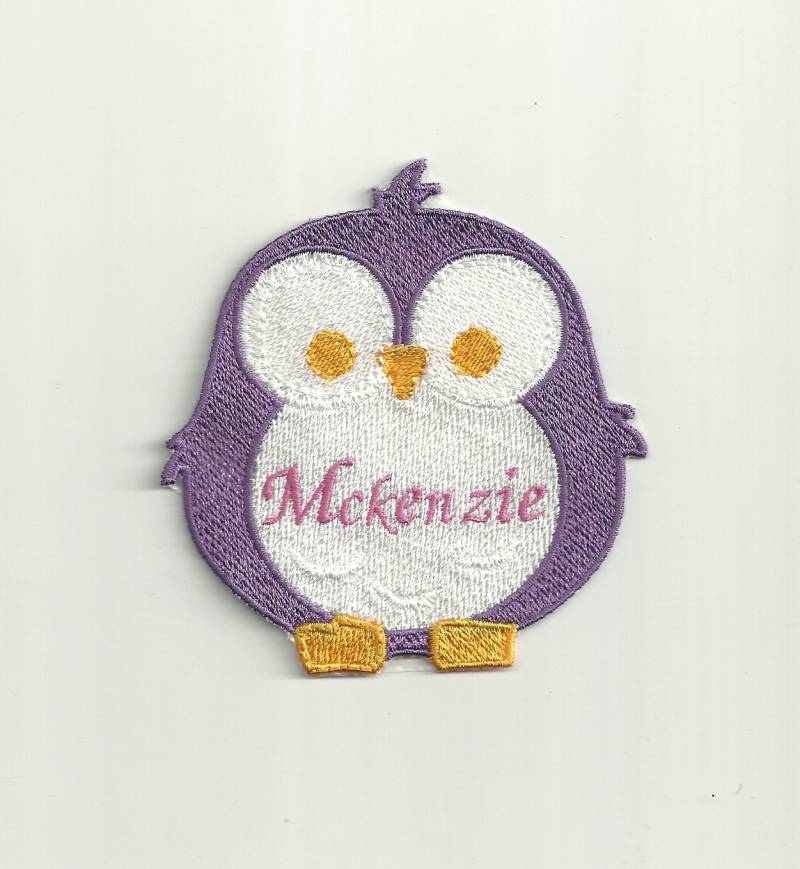 Dein Name in Einem Baby Eulen Aufnäher, Beliebige Farbkombination Maßanfertigung Dein Name in Einem Baby Eulen Aufnäher, Beliebige Farbkombination Maßanfertigung von PatchNation