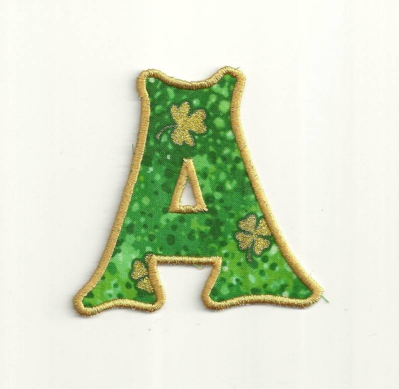 Glitzernde Kleeblatt St. Patricks Tag Brief, 4" Patch Nach Maß Glitzernde Kleeblatt St. Patricks Tag Brief, 4" Patch Nach Maß von PatchNation