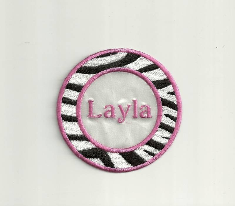 Ihren Namen in Ein Zebra-streifen-Patch-Custom Made von PatchNation