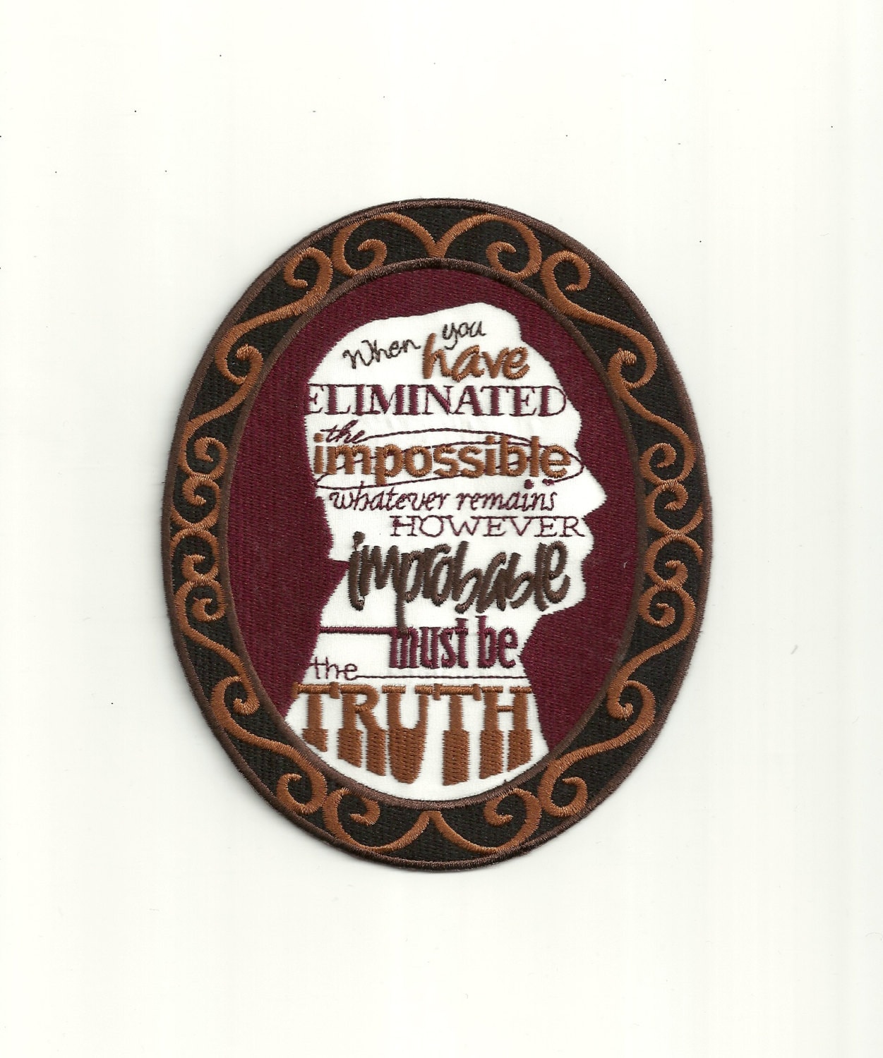Sir Arthur Conan Doyle Zitat, Cameo Patch Nach Maß Sir Arthur Conan Doyle Zitat, Cameo Patch Nach Maß von PatchNation