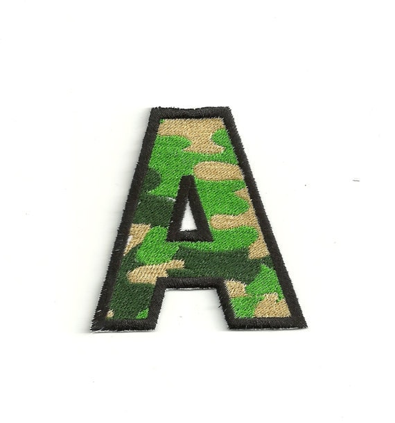 Tarnen Sie Brief Patch, 3" Nach Maß Let4 von PatchNation