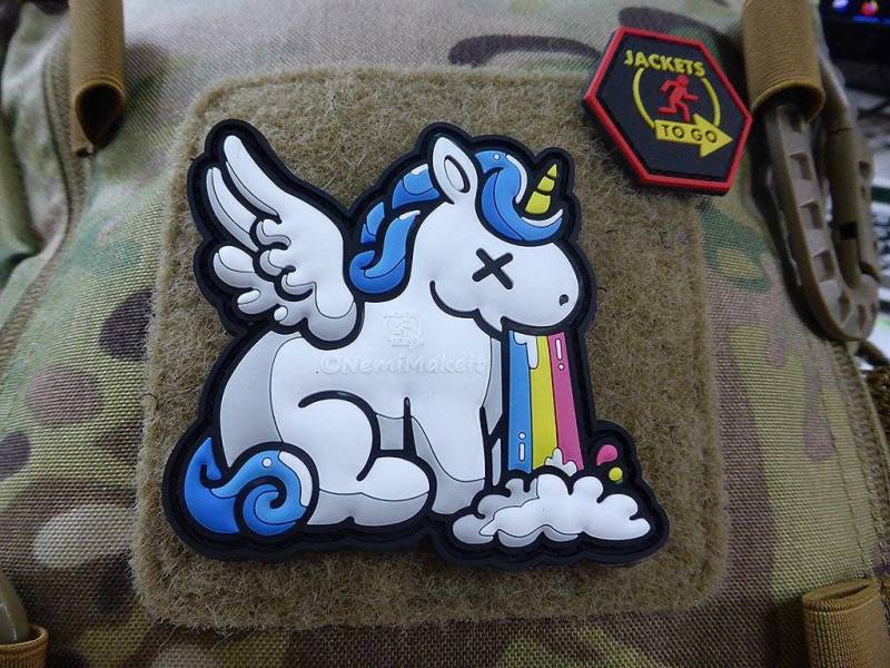 Berauschtes Einhorn/Drunk Unicorn Patch, 3D Rubber Patch von PatchSnatchedShop