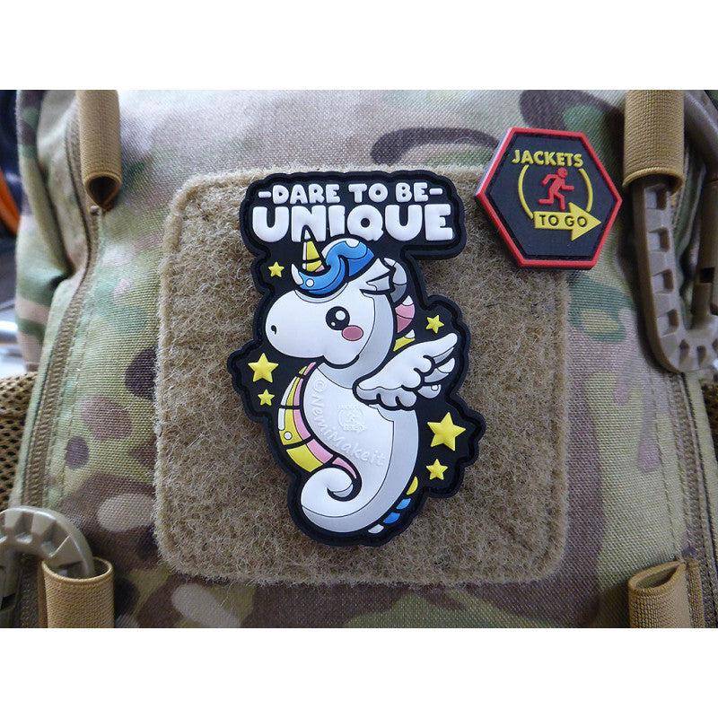 Dare To Be Unique Unicorn Patch, 3D Rubber Patch von PatchSnatchedShop