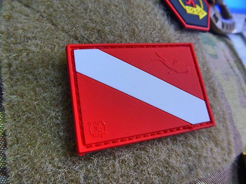 Diver Down Flag Patch, Fullcolor/3D Rubber Patch von PatchSnatchedShop