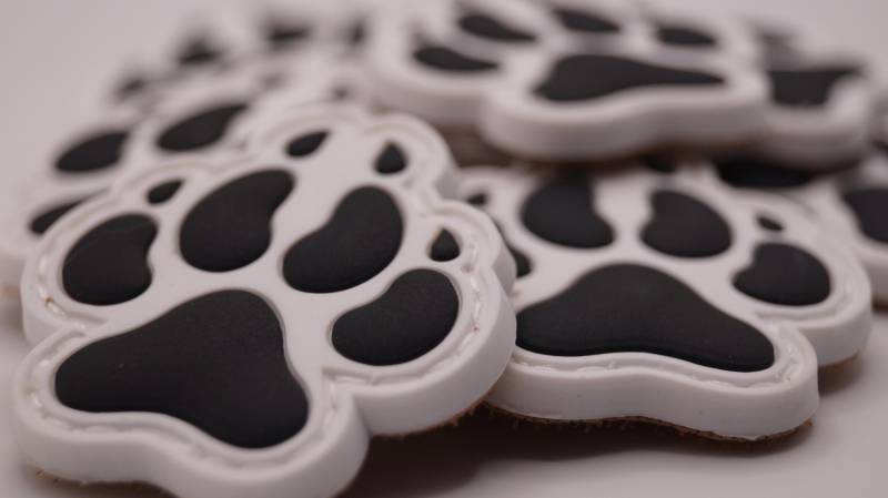 Dogpaw 3D Rubberpatch Black von PatchSnatchedShop