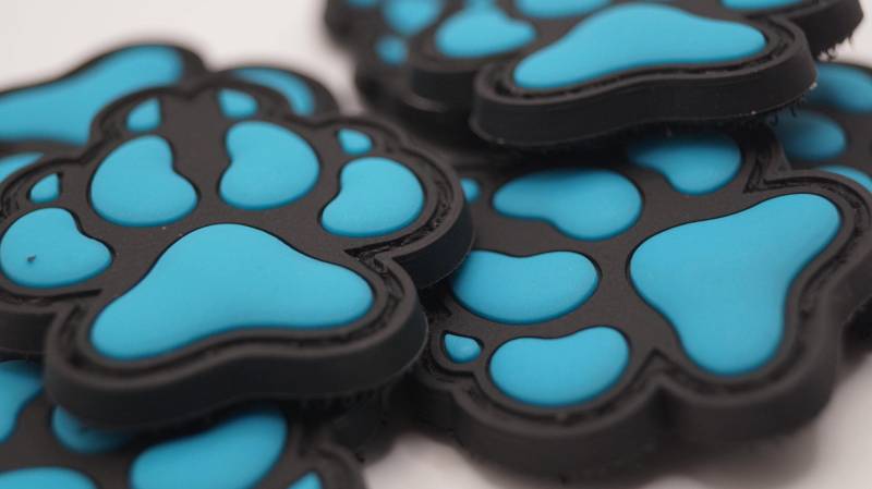 Dogpaw 3D Rubberpatch Blue von PatchSnatchedShop