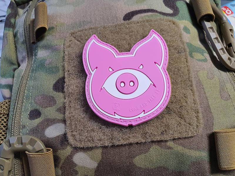 Monsterpig Patch, Pink, 3D Rubber Patch von PatchSnatchedShop