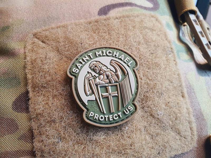 Saint Michael Protect Us Patch Small, Mc/3D Rubber von PatchSnatchedShop