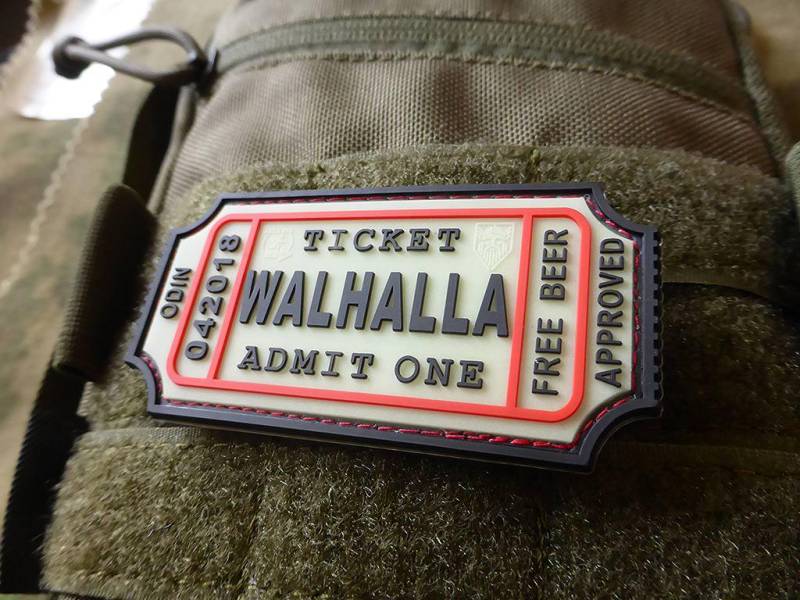 Walhalla Ticket - Odin Approved Patch, Gid/3D Rubber Patch von PatchSnatchedShop