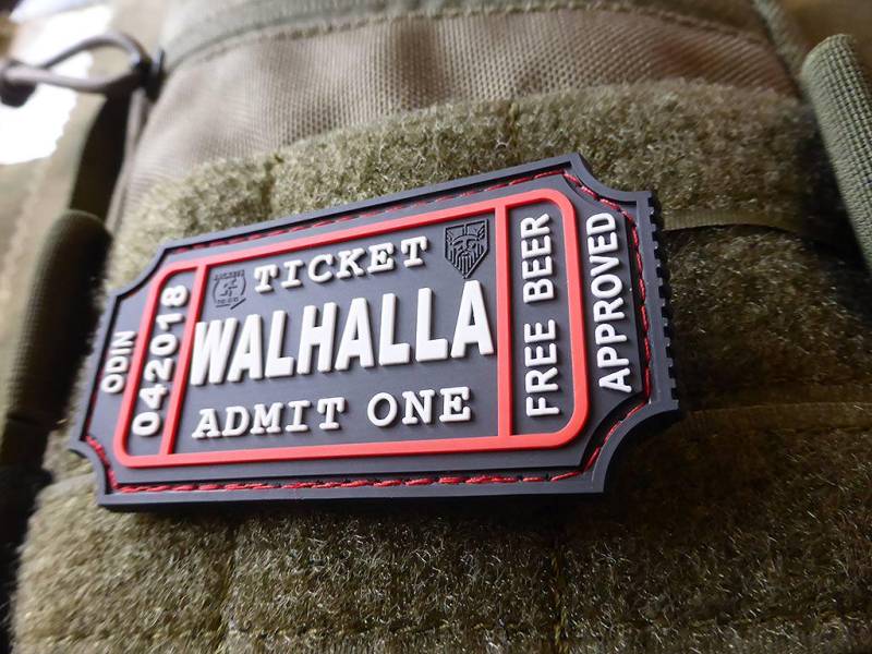Walhalla Ticket - Odin Approved Patch, Swat/3D Rubber Patch von PatchSnatchedShop