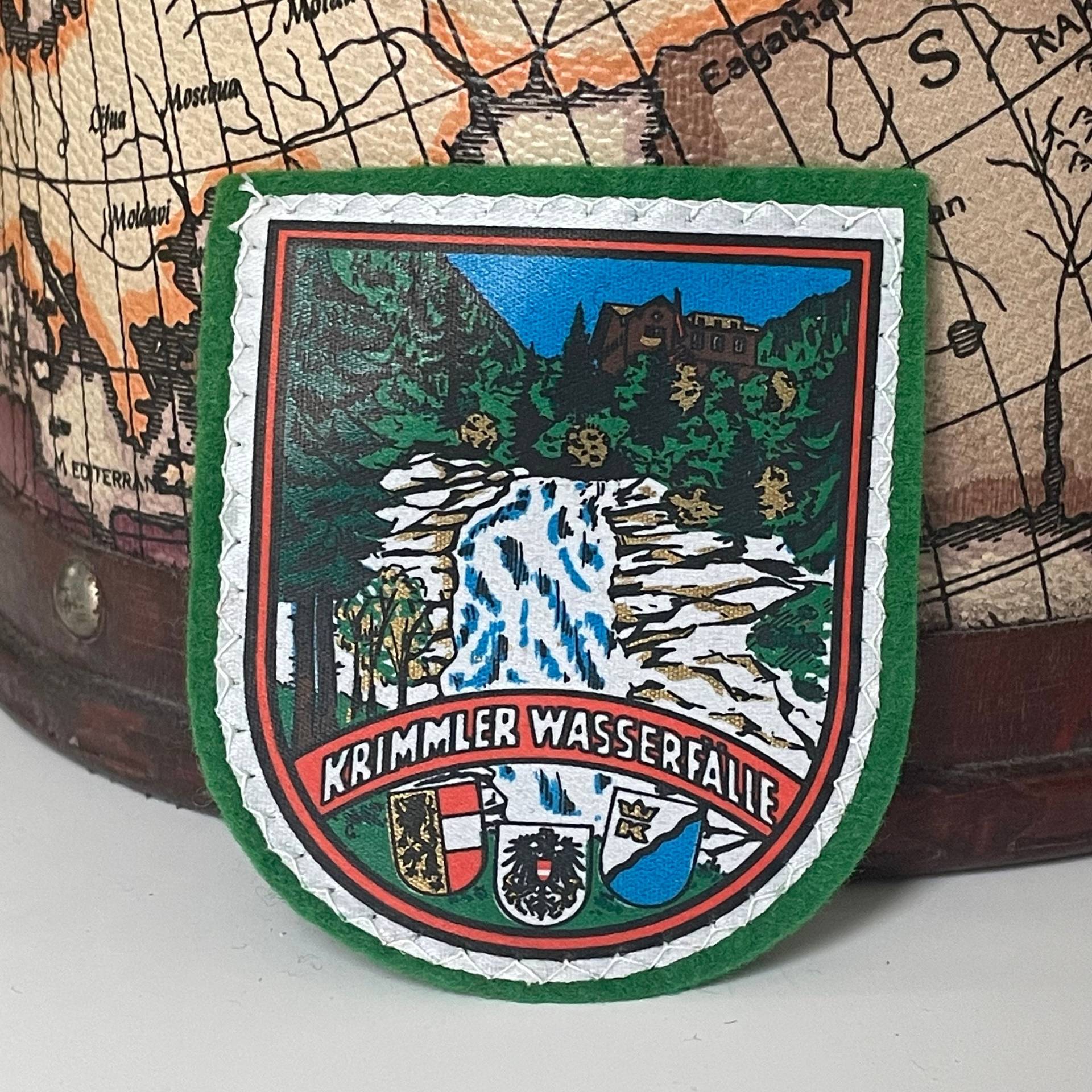 Vintage Aufnäher Krimmler Wasserfälle Wasserfall Austria Souvenir Tuchabzeichen von PatchesAndSewOn