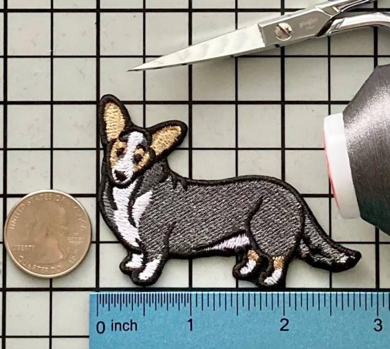 Cardigan Corgis Hund Patch Aufbügler No Name von PatchesByLauren