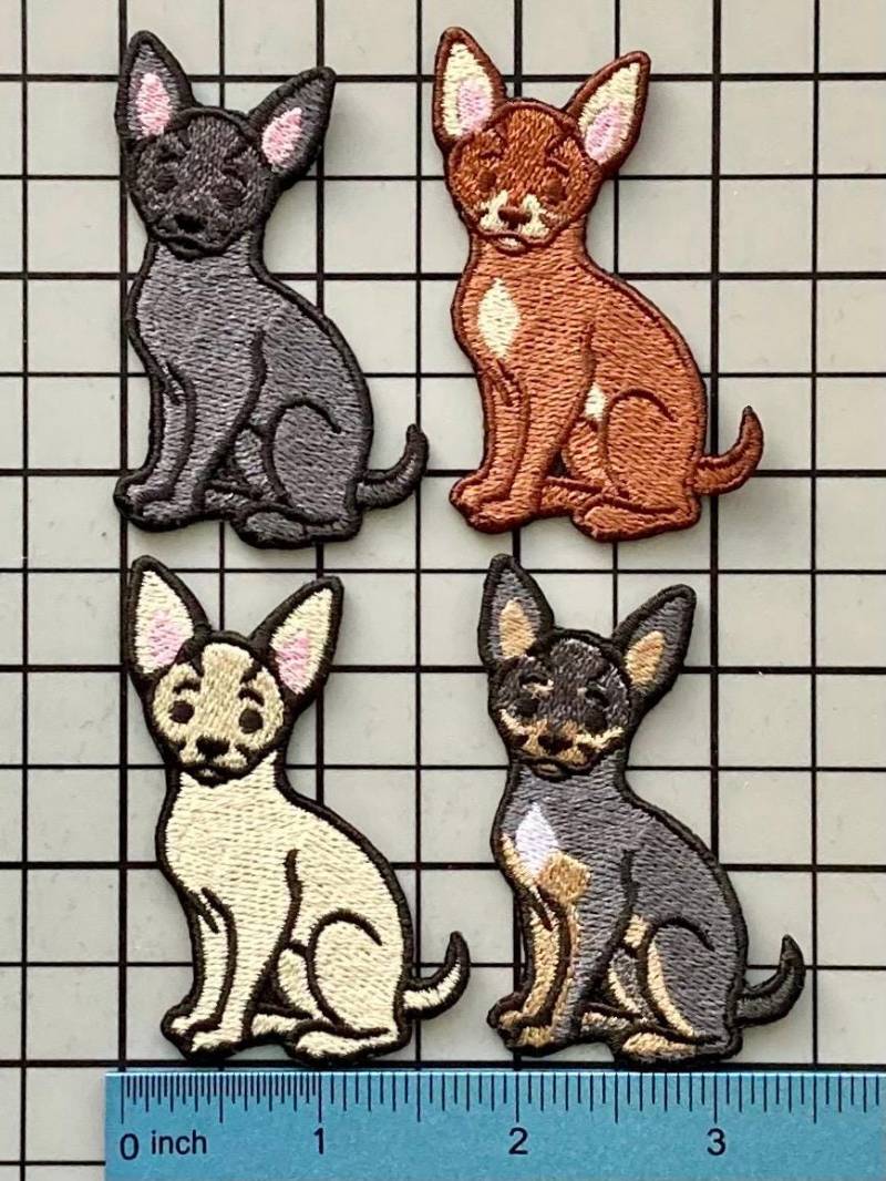Chihuahua Hund Patch Aufbügler No Name von PatchesByLauren