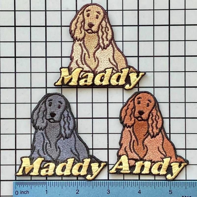 Cocker Spaniel Aufnäher Individuell Gestickte Applikation Zum Aufbügeln von PatchesByLauren