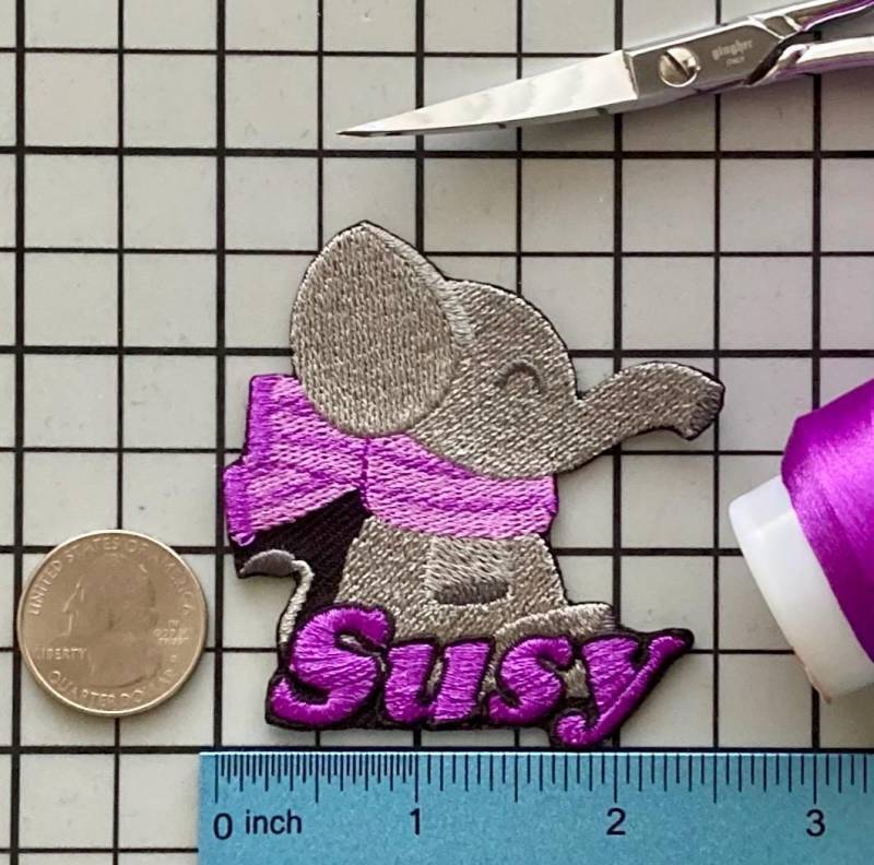 Personalisierter Elefant Aufnäher Individuell Gesticktes Aufnäher von PatchesByLauren